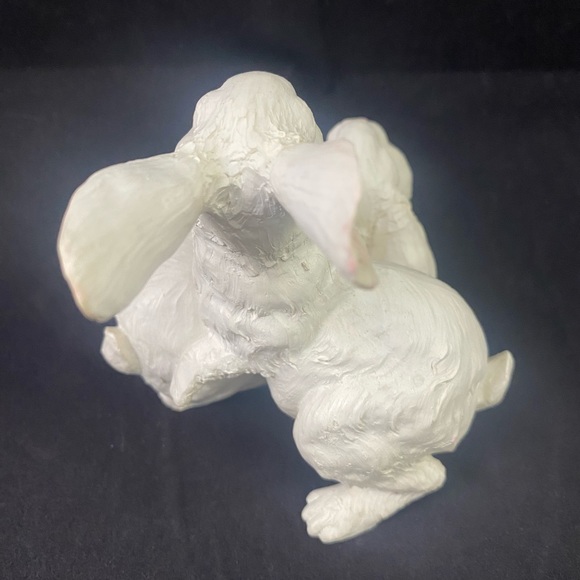 Vintage Home Interior White Bunny Rabbits Figurine Statue 2002 Easter Spring - Picture 3 of 6